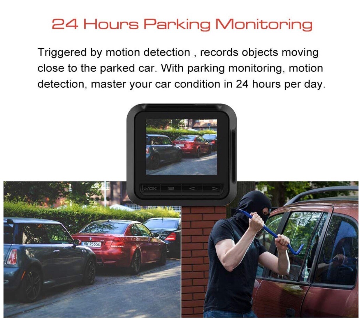 Dash Camera 1080P Full 2.2in LCD HD Driving Recorder Cam Mini Car DVR Dashboard