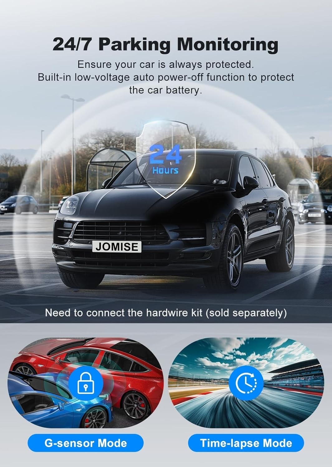Stunning 4K Dash Camera with Fast 5G WiFi & 24HR Surveillance for Family Cars
