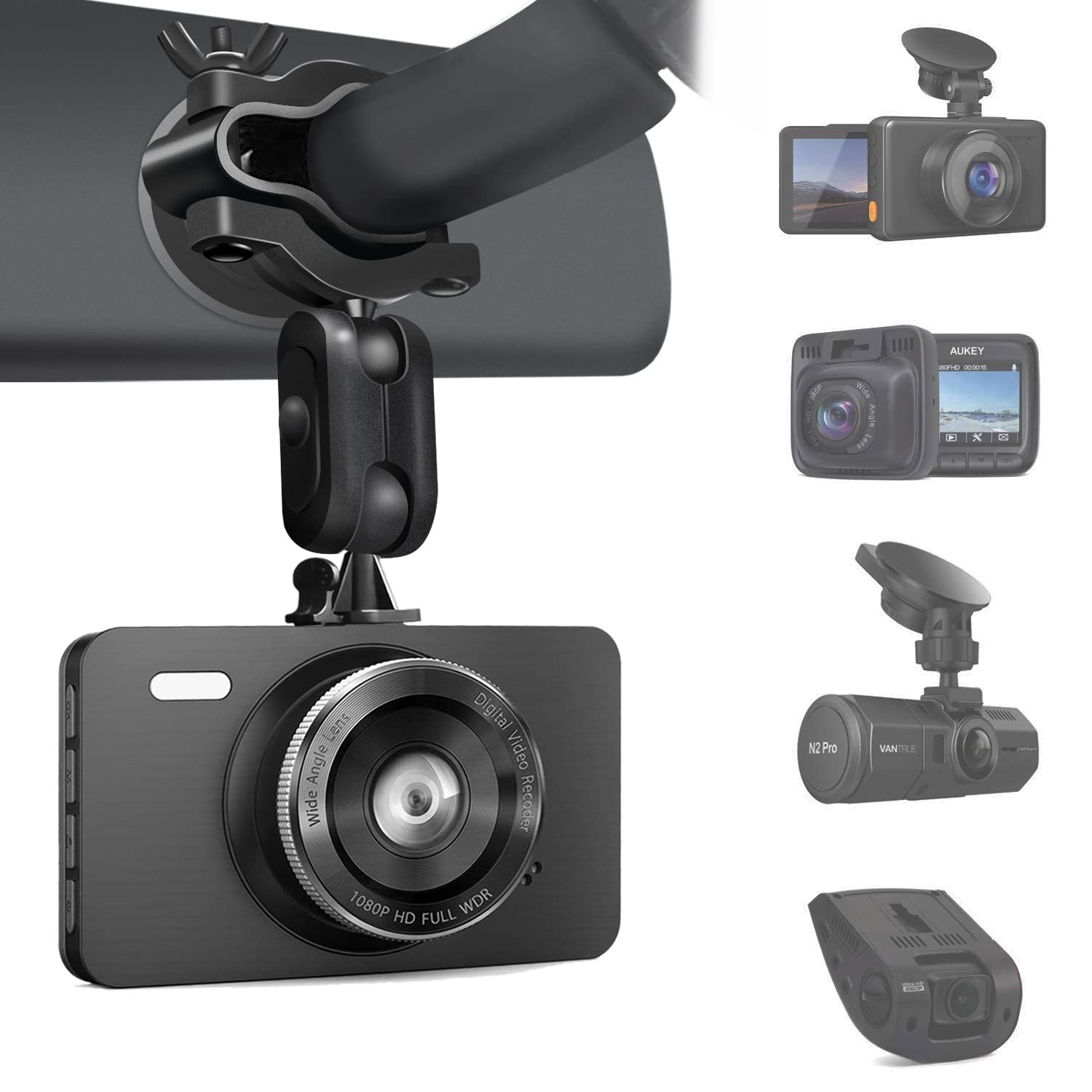 S80 Dash Cam mount, Dash Cam Mirror Mount Holder with 16pcs Joints for Rove A…