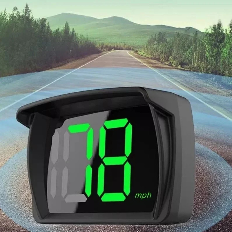 3in Car HUD Head Up Display MPH Digital Speedometer Vehicle Speed Monitor Gauge
