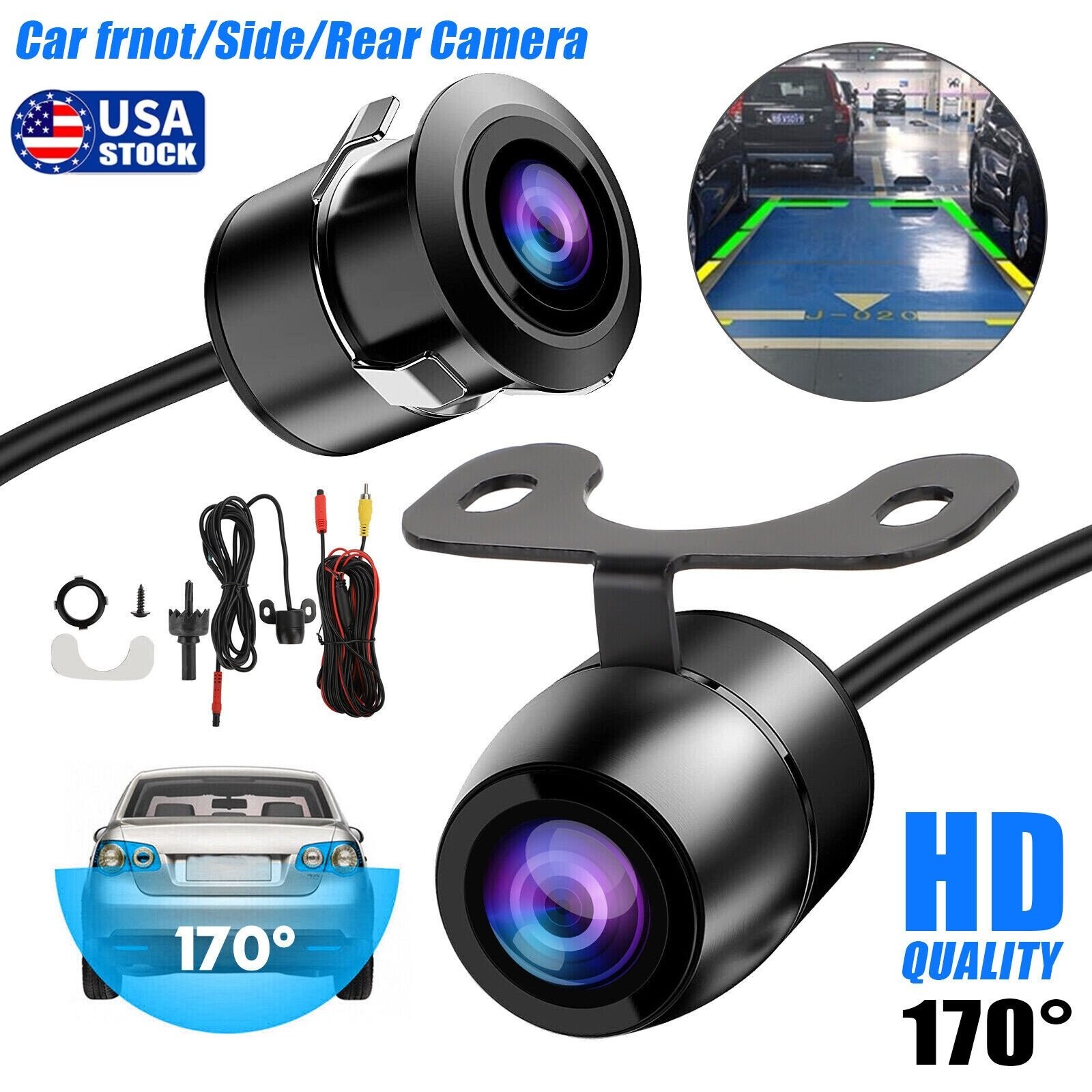 NEW Car Front/Side/Rear View Reverse Backup Night Vision Parking Camera HD 170°