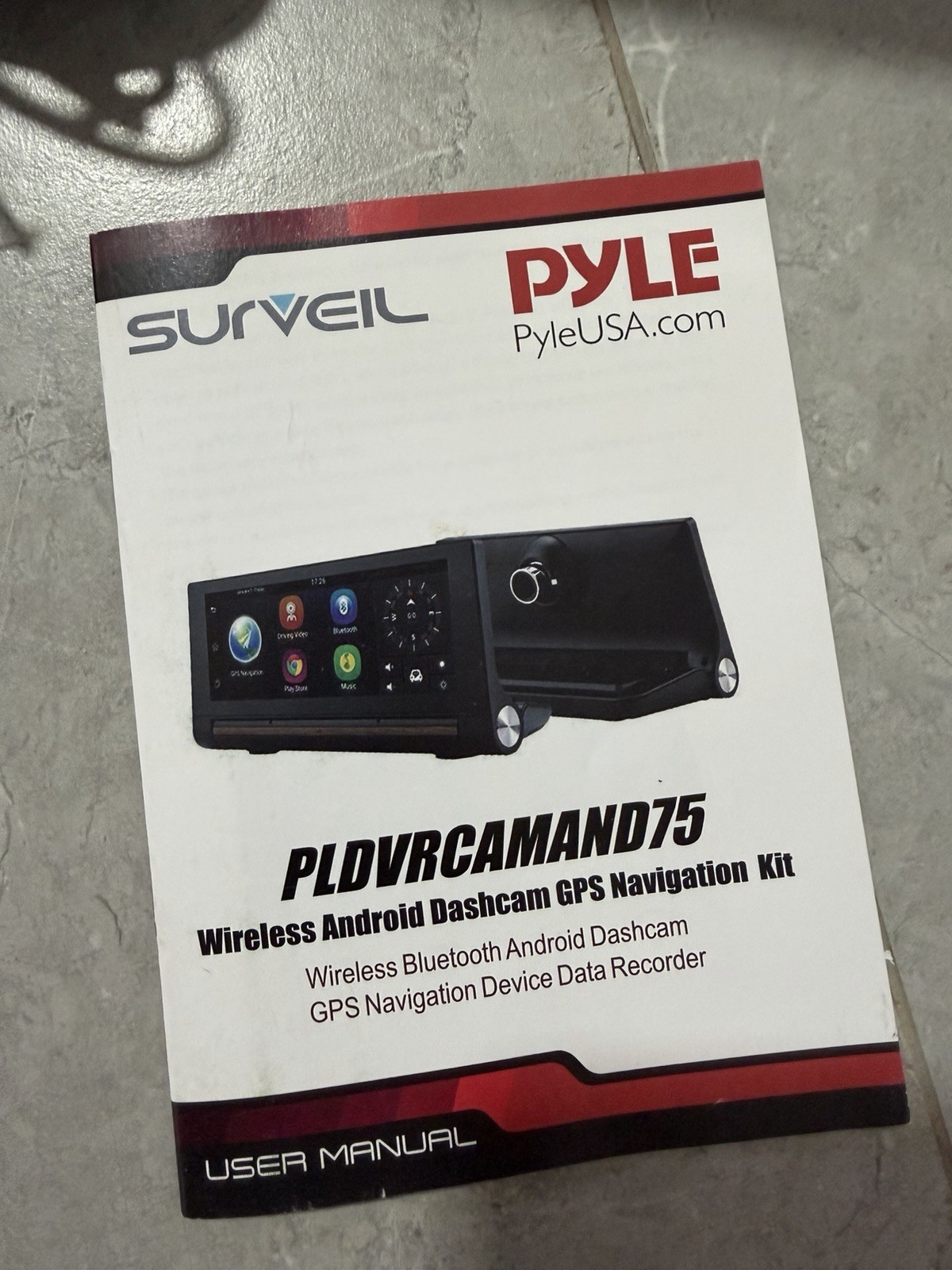 Pyle GPS Touchscreen Android DVR Dashcam – 7” Display, Navigation
