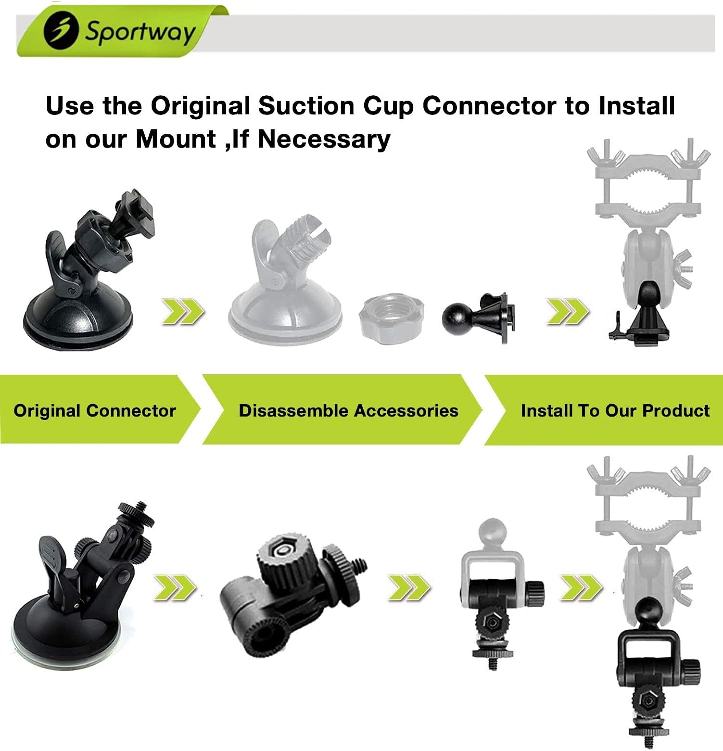 Dash Cam Mirror Mount Kit Fits Rove Apeman Chortau Roav