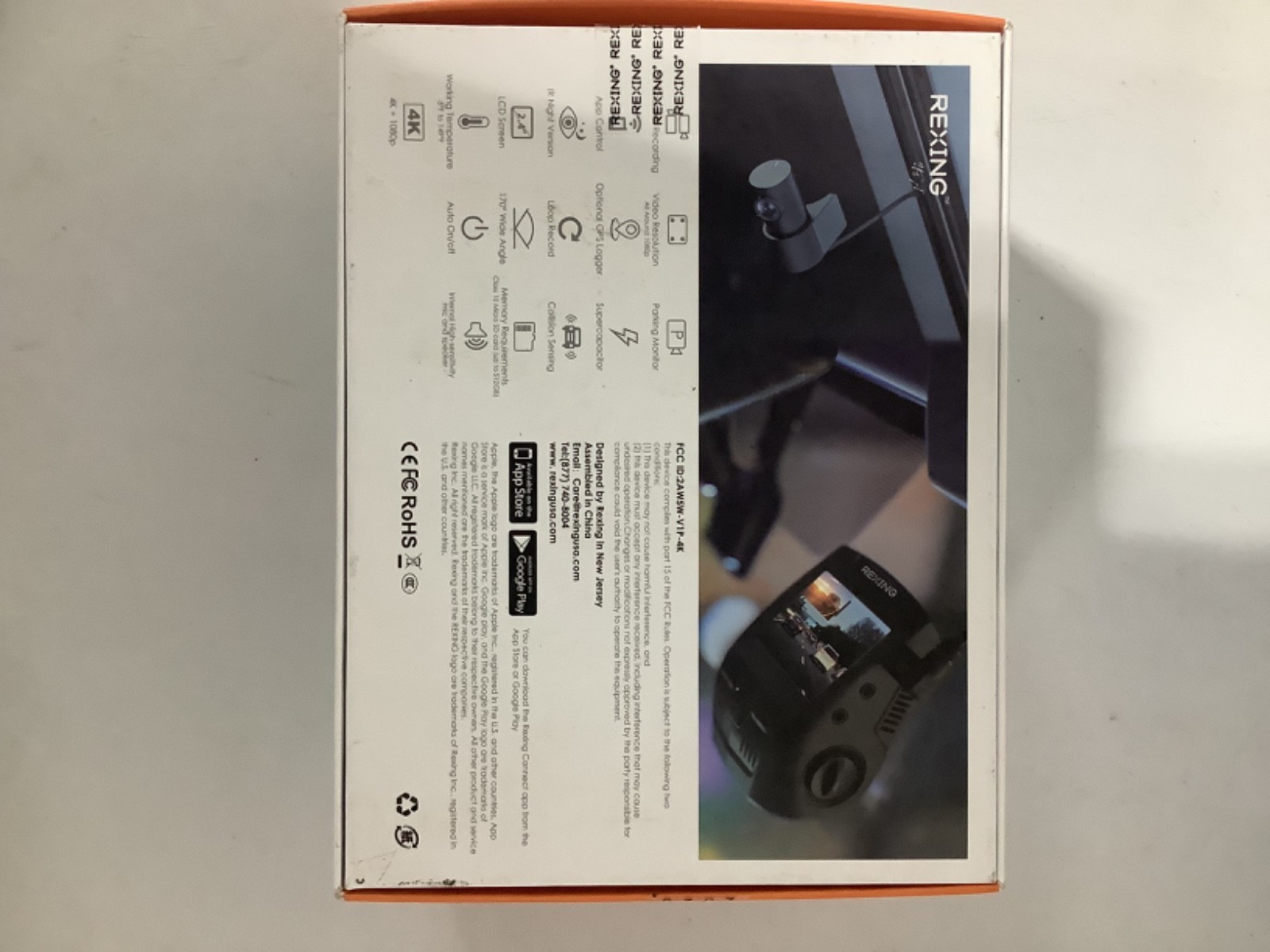 V1P 4K Dual Channel Dash Cam 4K+1080p w/Wi-Fi, 2.4” LCD, 170°