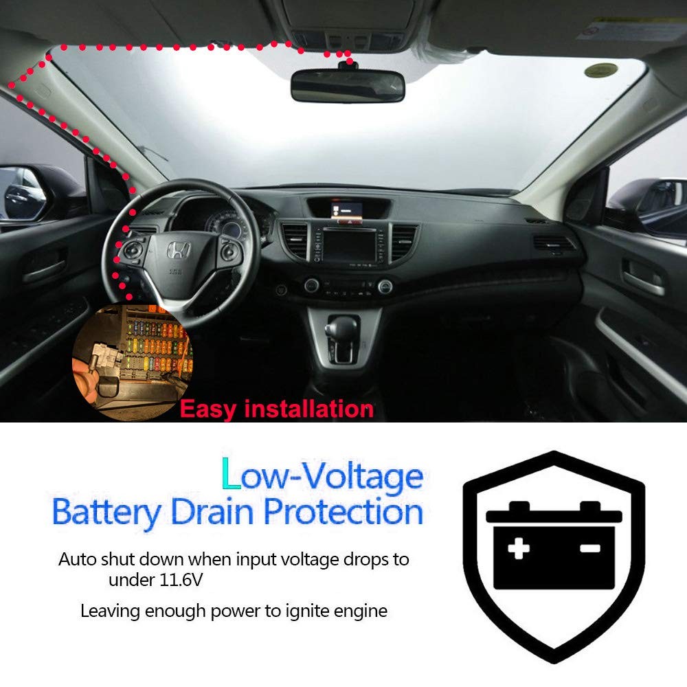 Dash Cam Hardwire Kit Mini USB Low Voltage Protection 10ft Circuit Fuse Cars