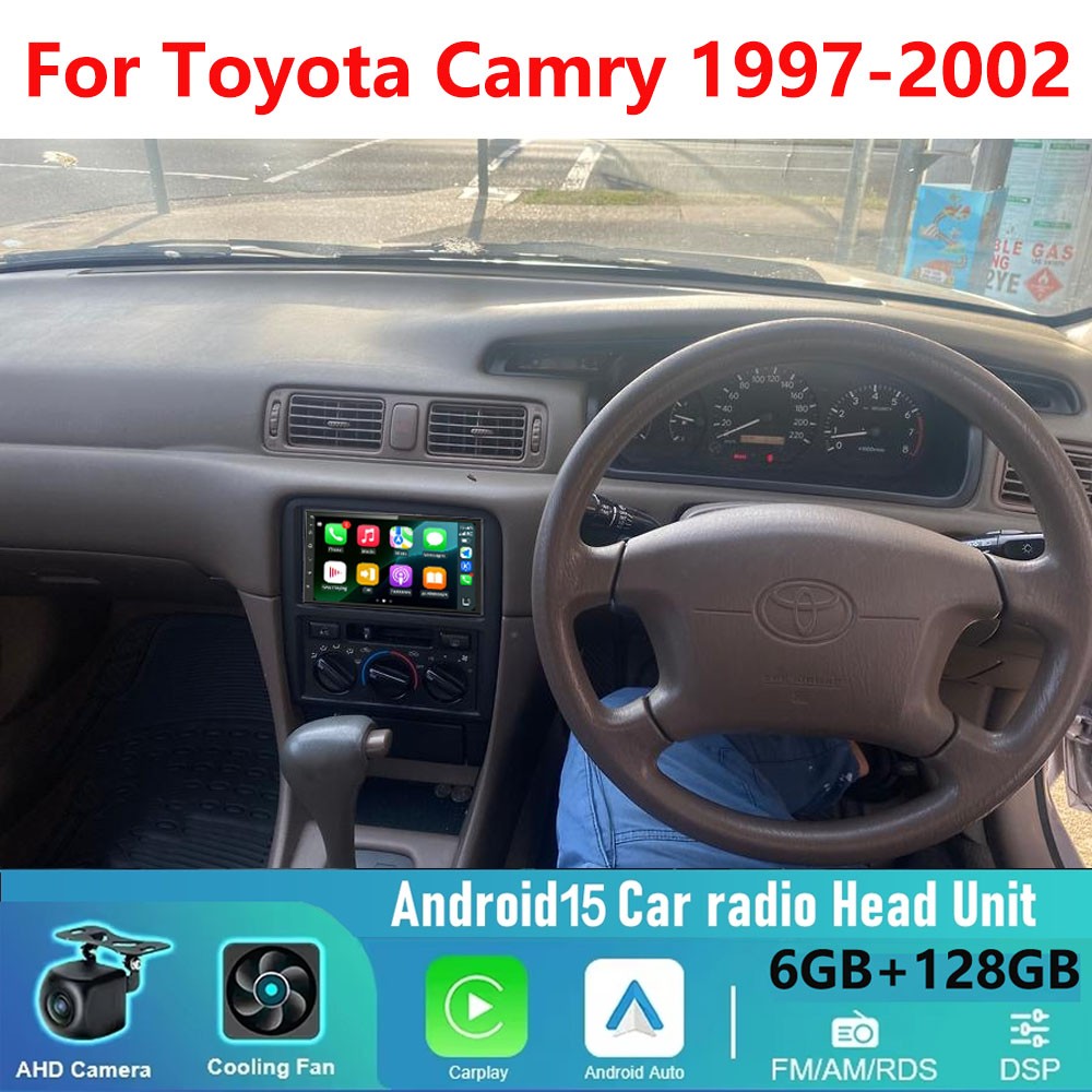 6+128GBWireless CarPlay Android auto radio Head unit For Toyota Camry 1997-2002