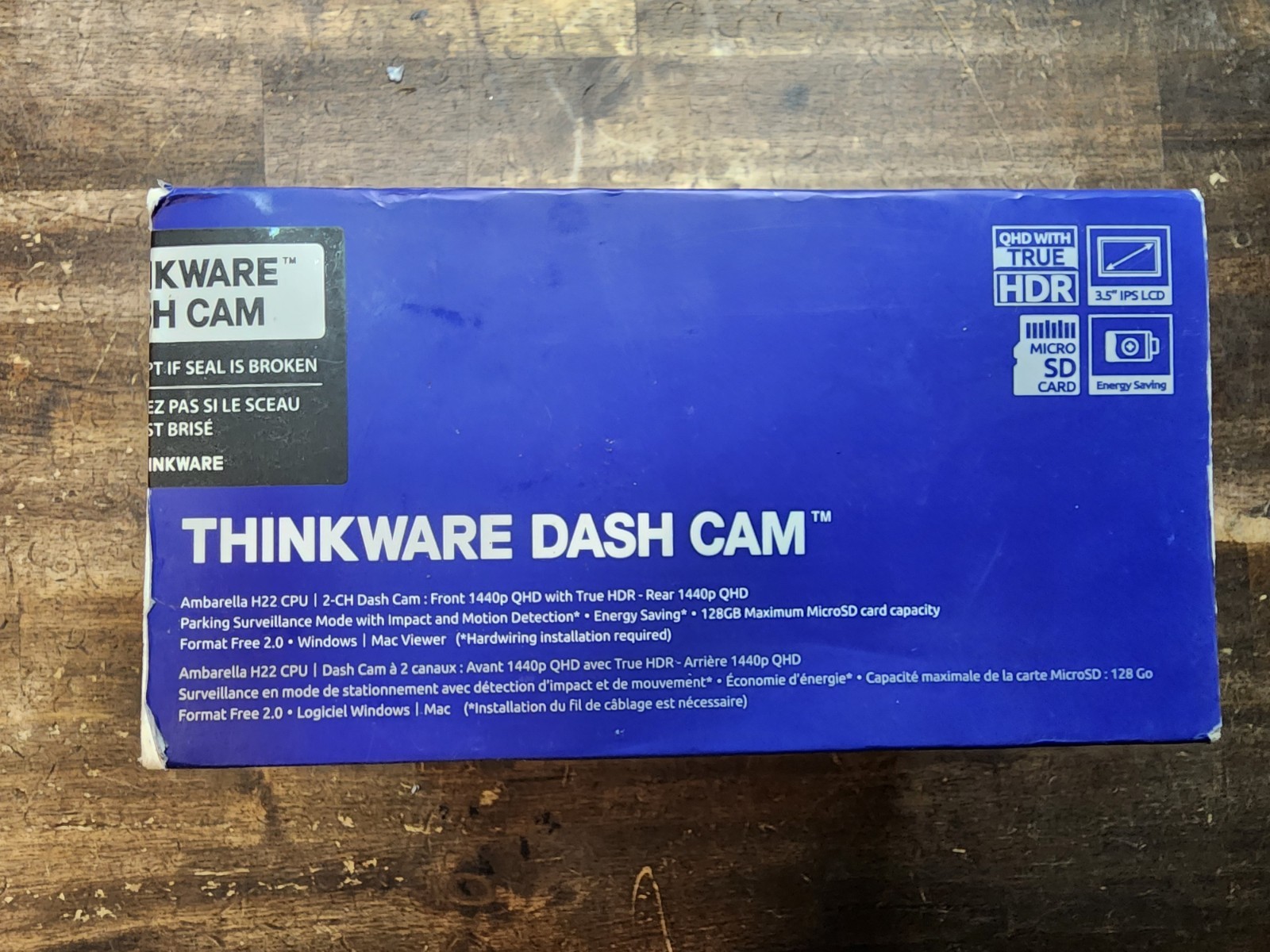 Thinkware X1000 Dual Channel Dash Cam 2K QHD 2560 x 1440 Front + Rear Cam (32GB)