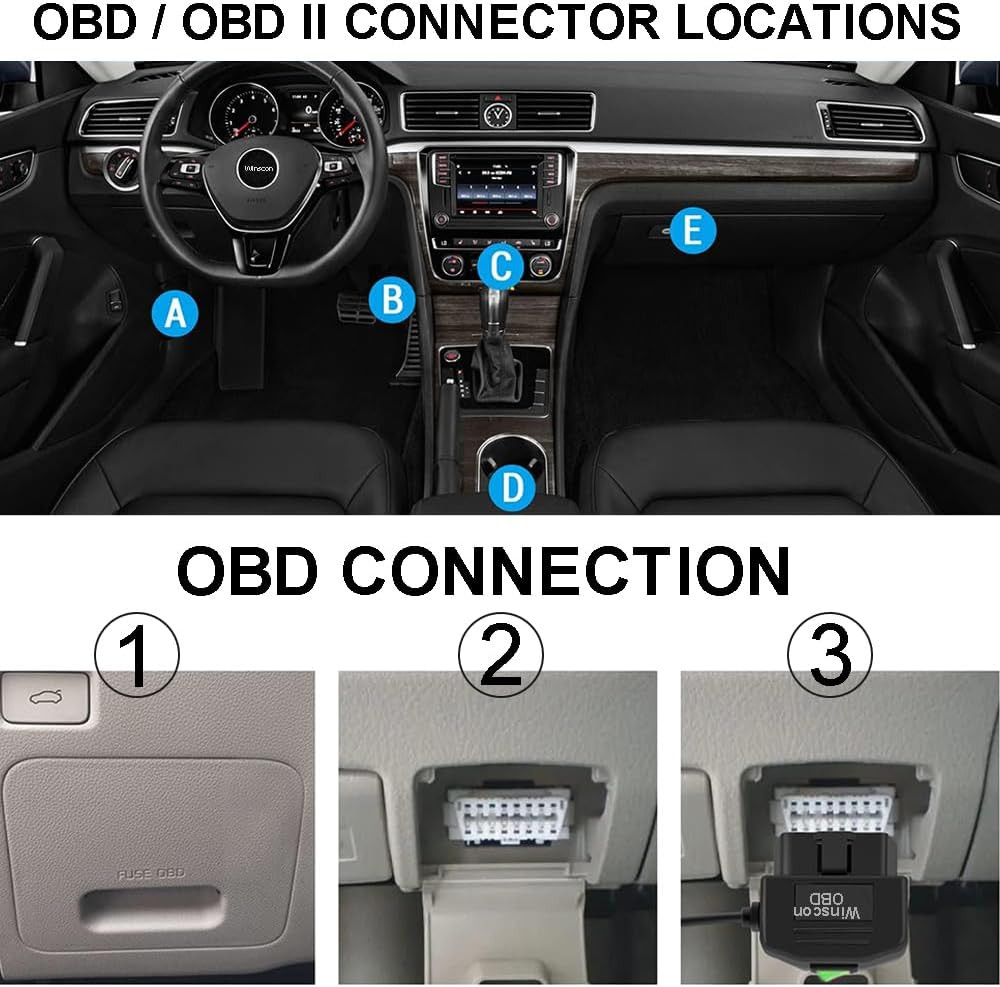 Dash Cam OBD Hardwire Kit, Dash Camera USB Type C Hardwire Kit with OBD2 Power C