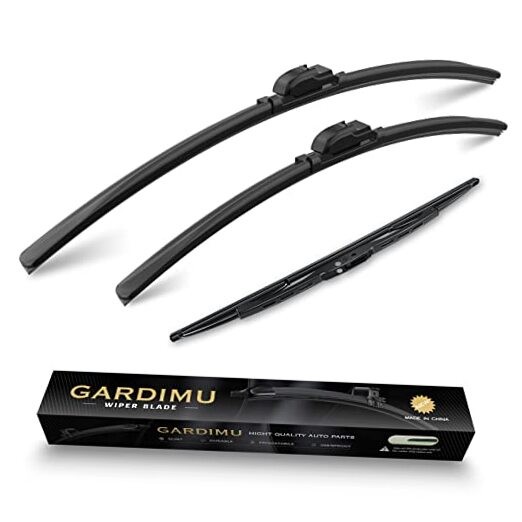 Front and Rear Windshield Wiper Blades, 3 Pcs Front 2018-2023 For Chevy Equinox