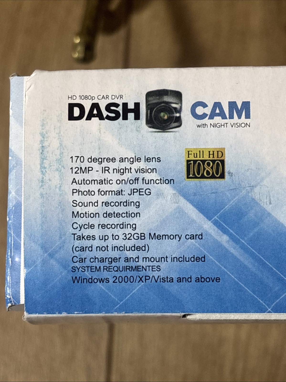 1080P HD Car Dash Cam DVR Night Vision w/ Mount & Car Charger – New
