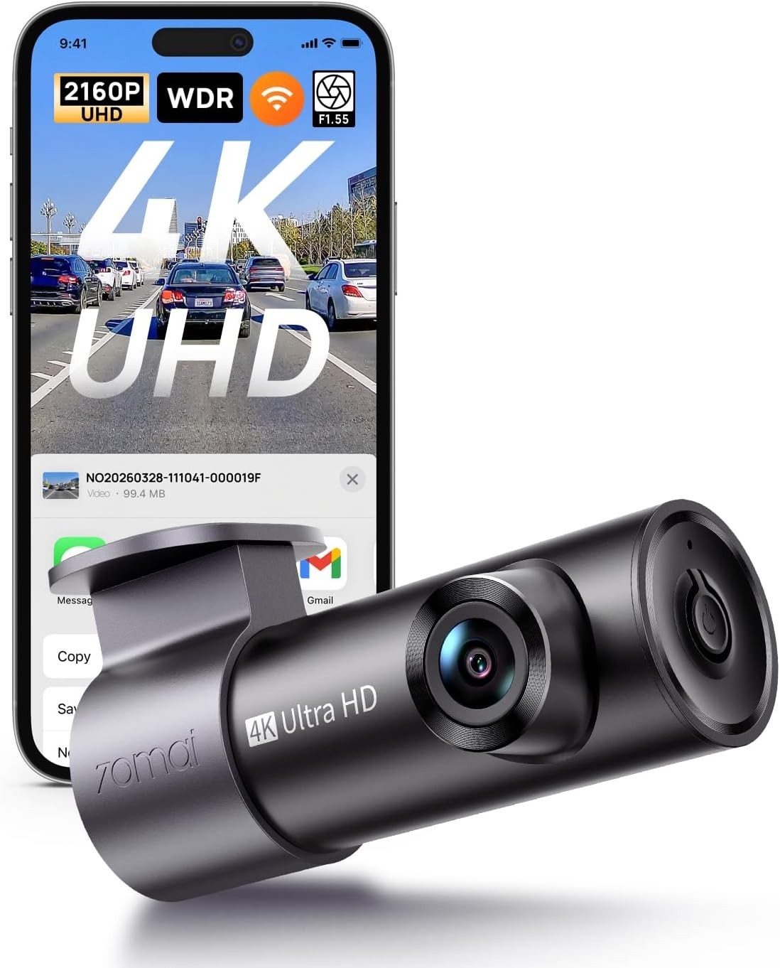 M310 Plus 4K Dash Cam with 140° Wide Angle & Night Vision for Superior Safety