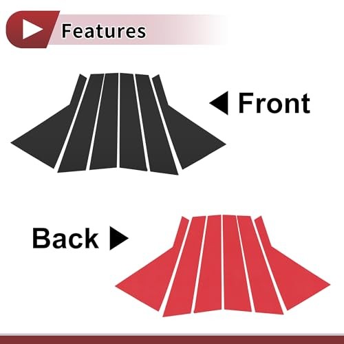 Door Pillar Window Trim Anti Scratch Sticker Pillar Posts Door Gloss Black
