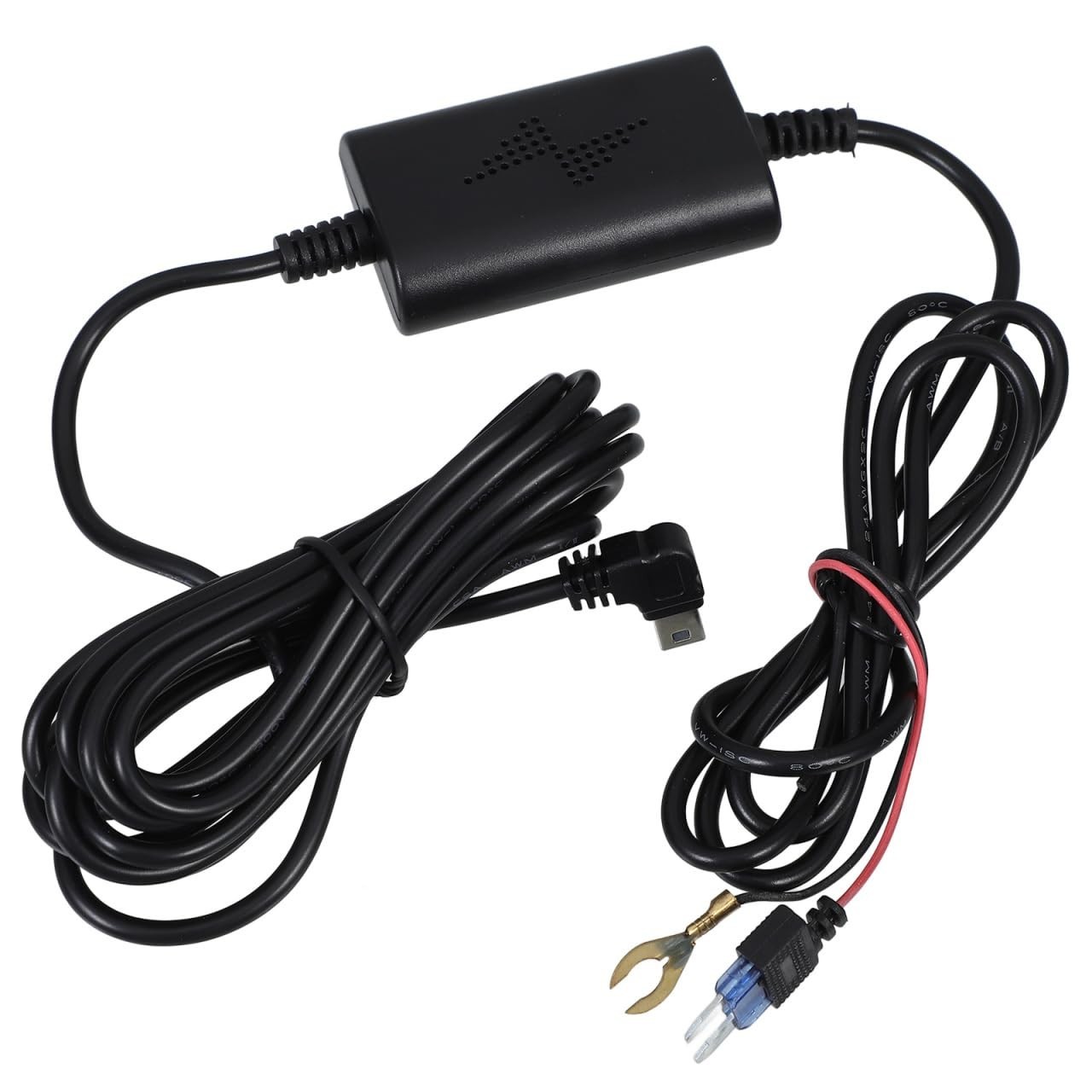 Car Recorder Power Cord Mini USB Right Angle Dash Cam Cable 12-30V Input 5V 2…
