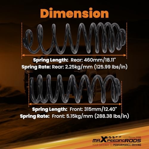 1.5” Front & 3” Rear Lowering Springs Kit Fits for Chevrolet Trailblazer/GMC