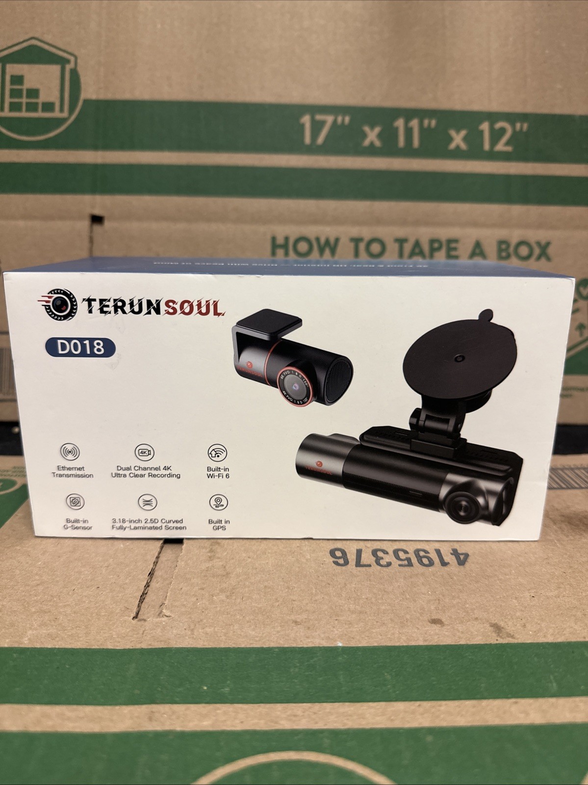 4K+4K+1080P 3 Channel Dash Cam Front and Rear with Cabin, Free 128GB Card inside