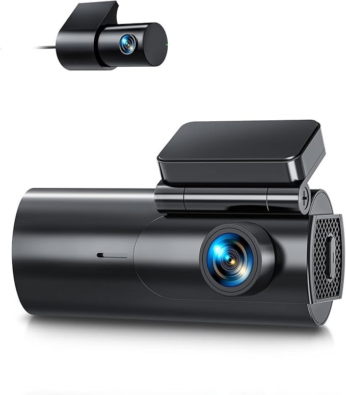 GKU D600 Dash Cam 4K/2.5K Front Rear 64GB WiFi App Control Night Vision 170° WDR