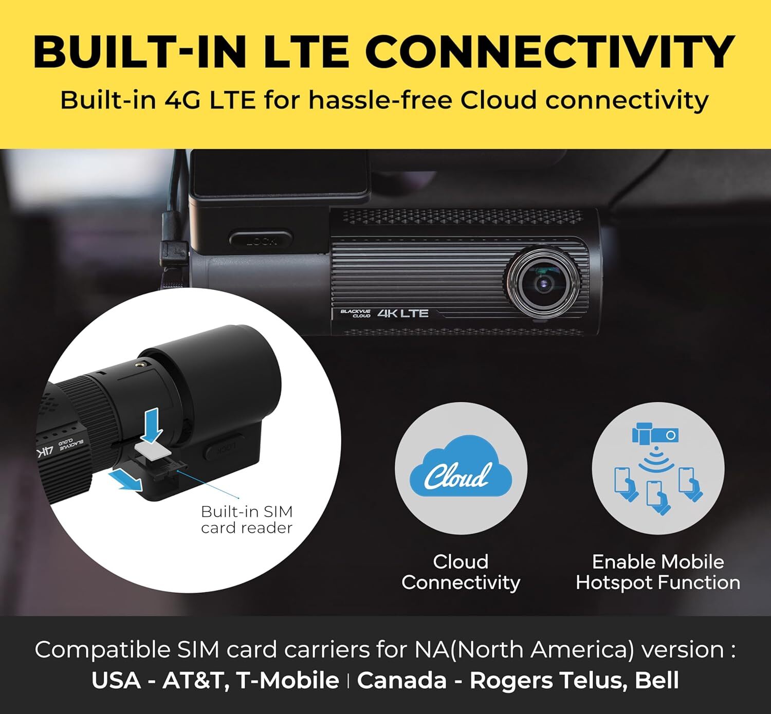 NEW BlackVue DR970X-2CH LTE PLUS 4K Dashcam Wi-Fi, Cloud, GPS, Parking Mode 64GB