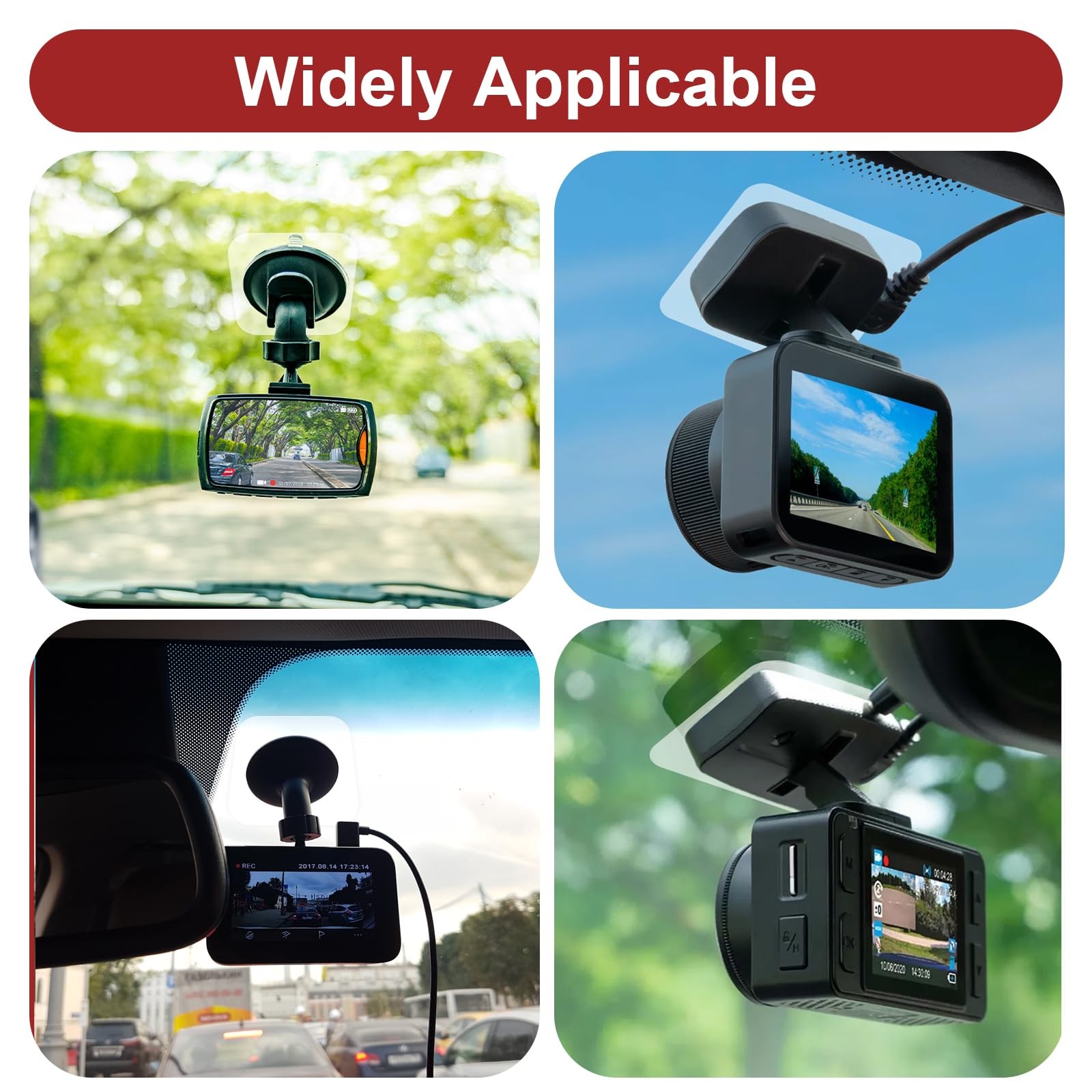 Heclia Electrostatic Sticker Mounting Dash Cam 20 PCS Double-Sided Adhesive…
