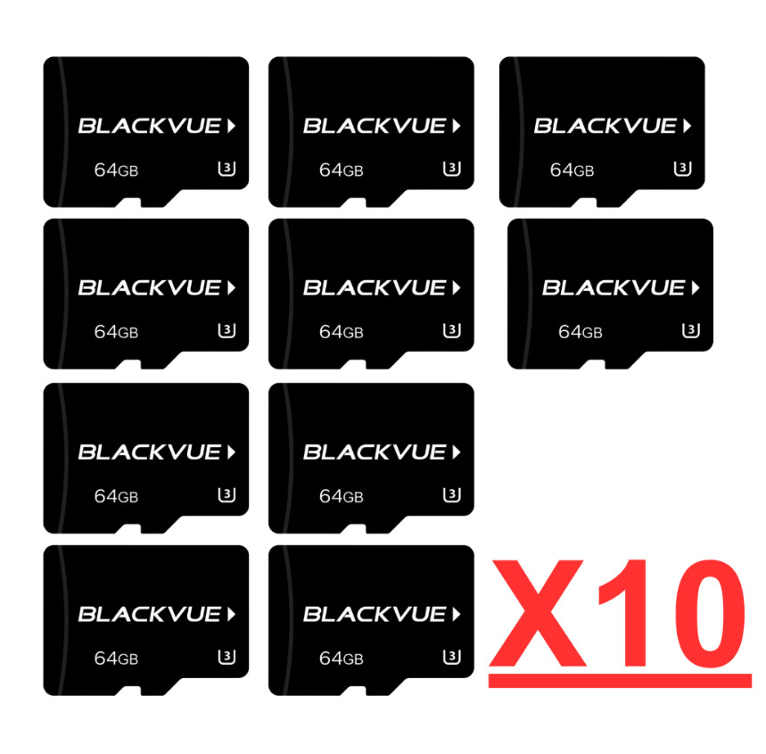 10 X Blackvue Dash Cam Class 10 64GB micro SD card Genuine Blackvue