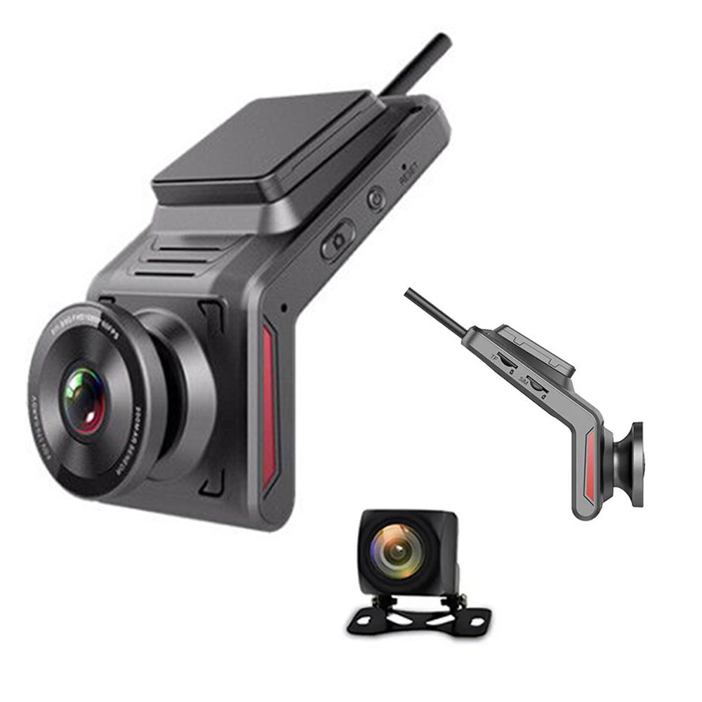 Car DVR Dash Cam Dual Camera Video Recording GPS Tracking WiFi Hotspot G-sensor