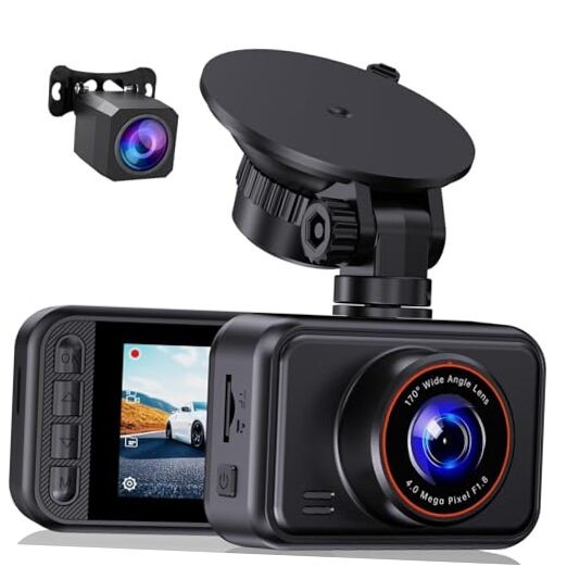 Dash Cam Front and Rear, 2.5K Dual Dash Camera for Cars, 2560P Mini Car Black