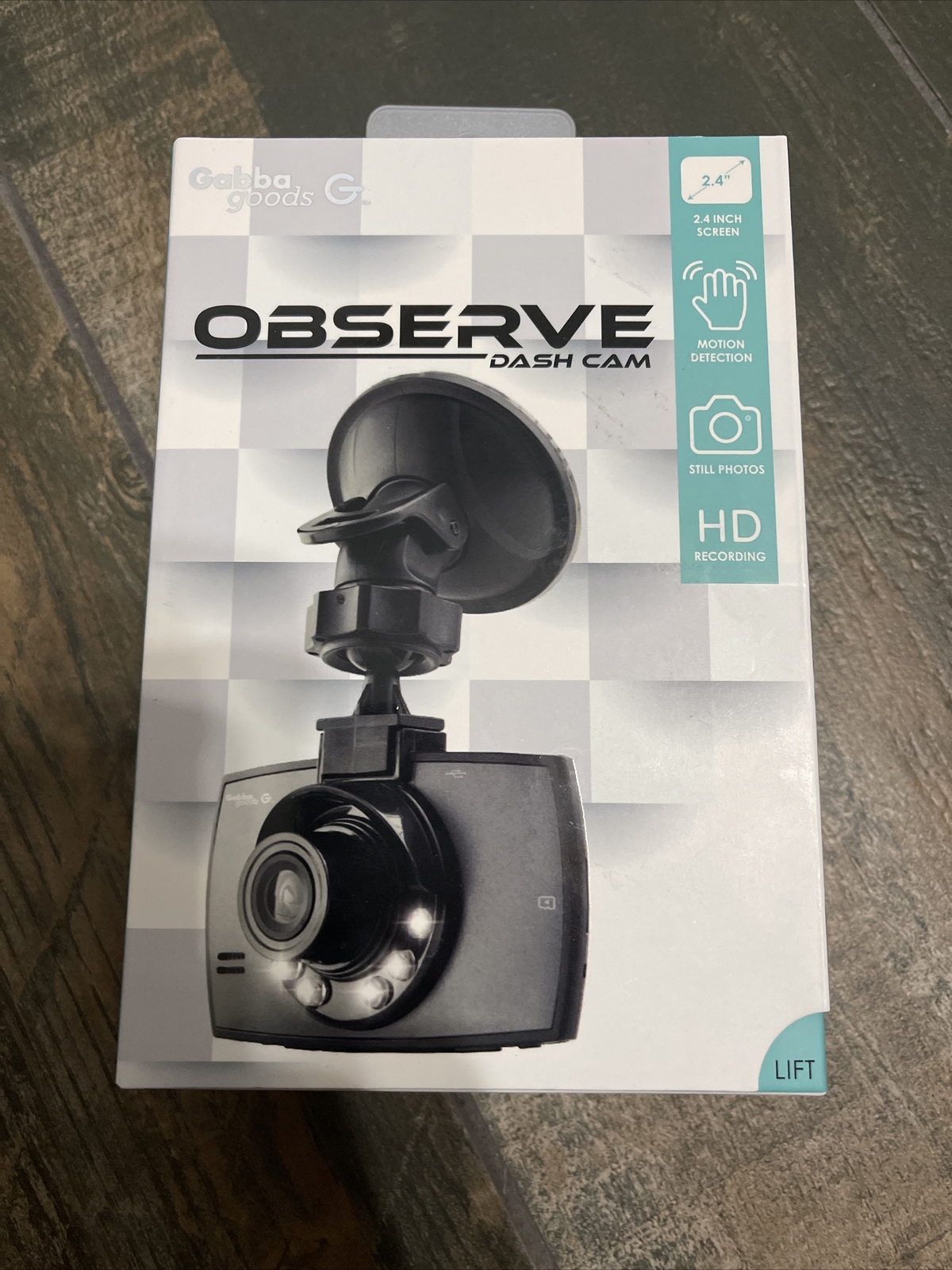 NEW Gabba Goods Vehicle Dash Cam HD 2.4″ screen Model GG-OBDC-BLK Factory Sealed