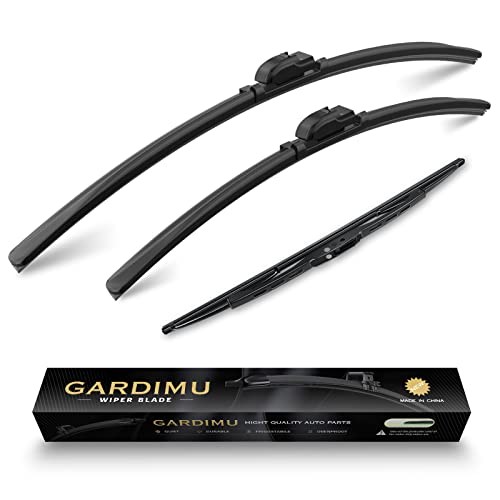 Front and Rear Windshield Wiper Blades, 3 Pcs Front 2018-2023 For Chevy Equinox