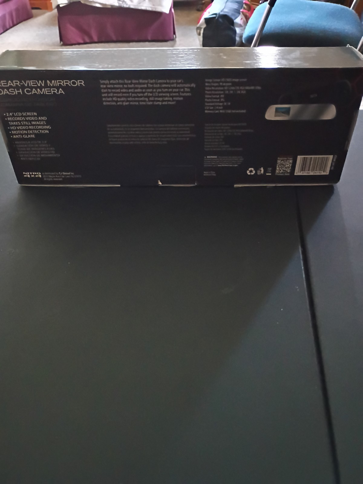 NEW Open Box Nitro 4×4 1080p-Rear View Mirror Dash Cam-2.4 LCD Screen