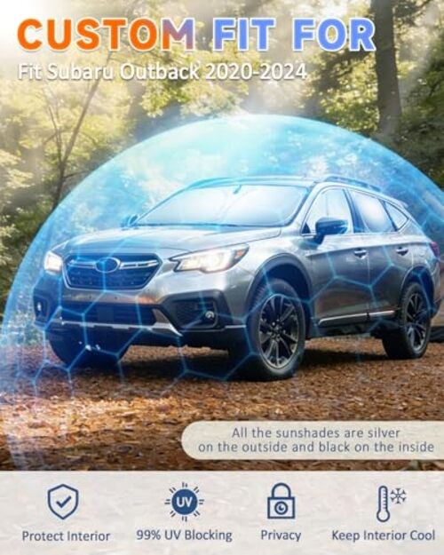 Sun Shades for Outback 2020-2025 Windshield for Subaru Outback 2020-2025