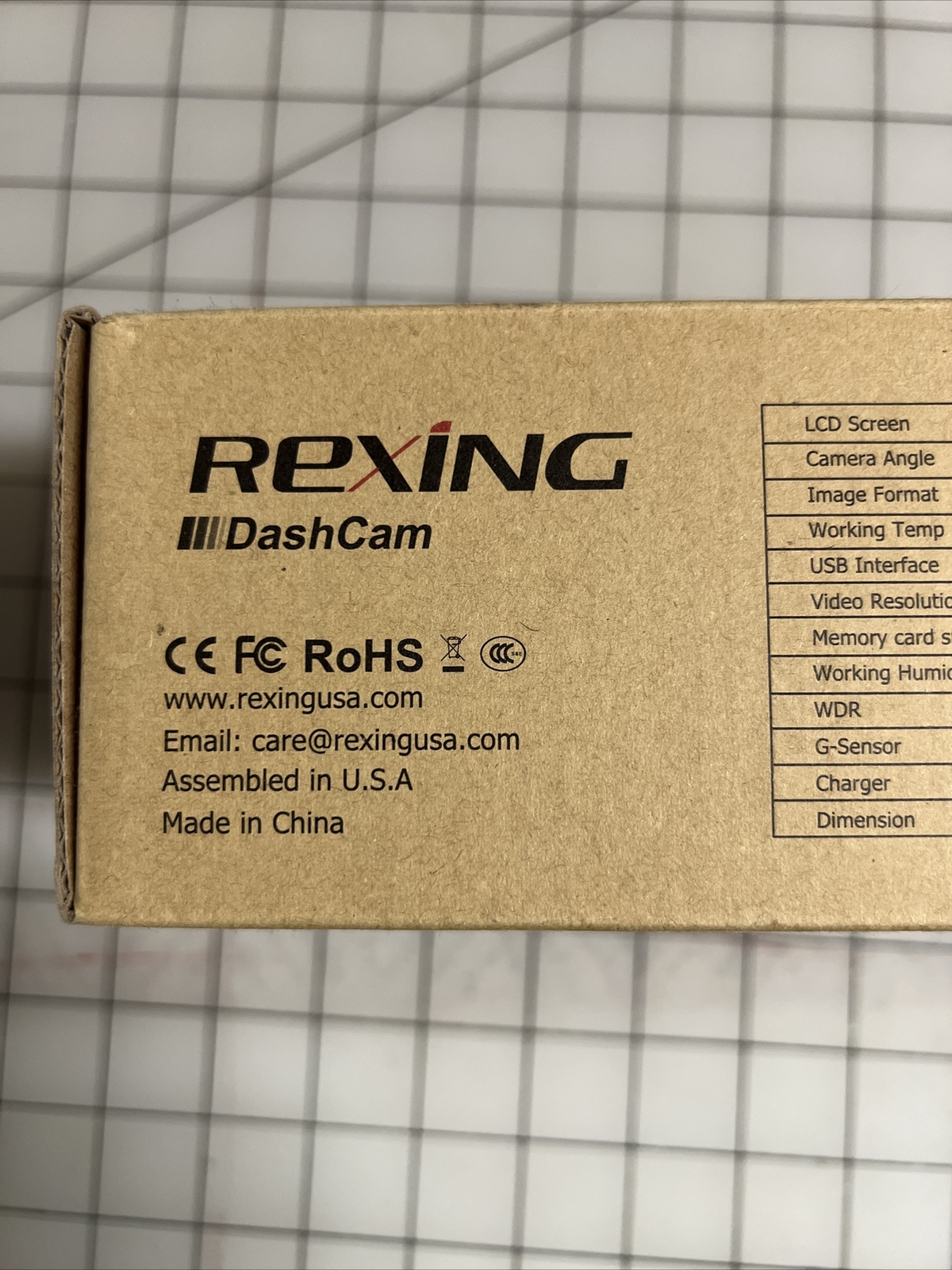 Rexing V1P 4K 2.4″ LCD 2160p Front + 1080p Rear Wi-Fi 170° Wide Angle Dual
