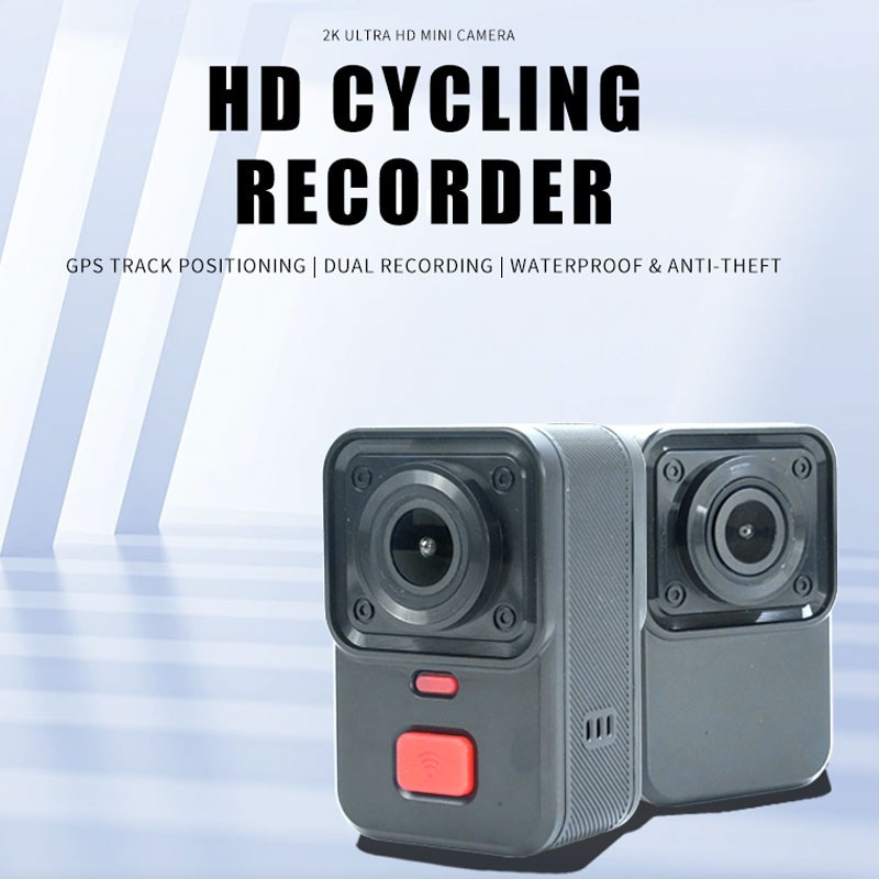 WIFI Motorcycle Dash Cam HD 2K Dual lens Waterproof Recorder Bike Camera W/ GPS