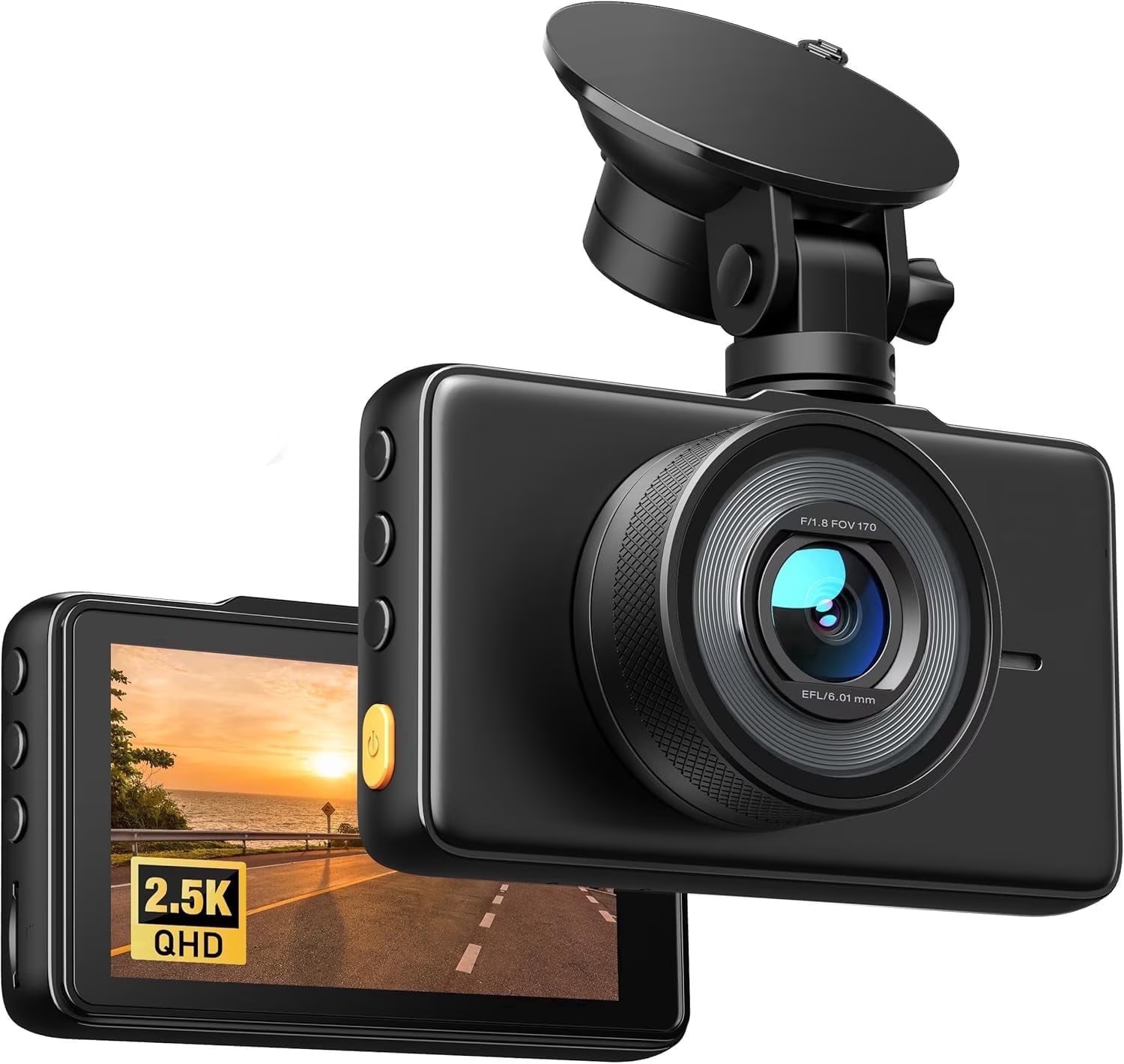 1080P Dash Cam Front Car Camera with IPS Display, 170° Wide Angle, Night Vision,