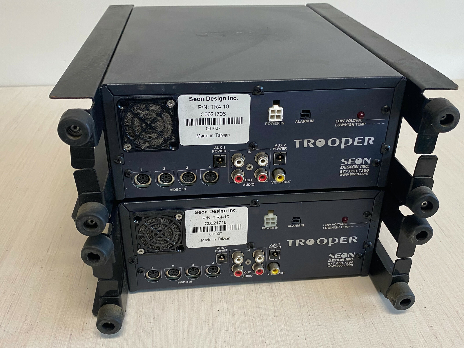 Lot of 2 Seon Trooper TR4-10 Mobile Digital Video Recording System
