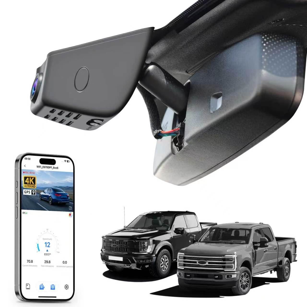 Ford Super Duty Dash Cam 4K Mangoal 128GB