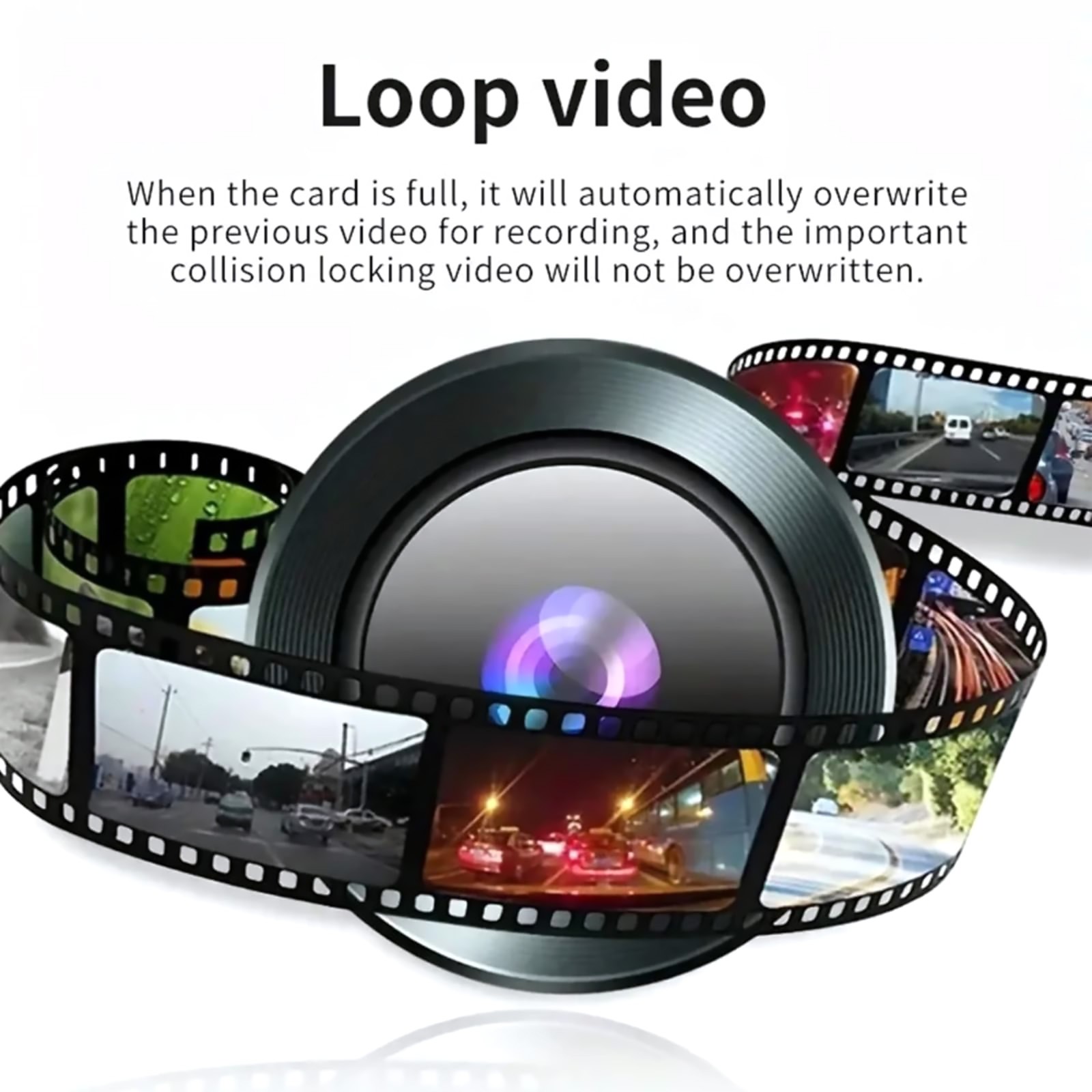 1080P 4 Way Dash Cam Front Rear Cabin Side View Camera 64GB Card 170 Degree Lens