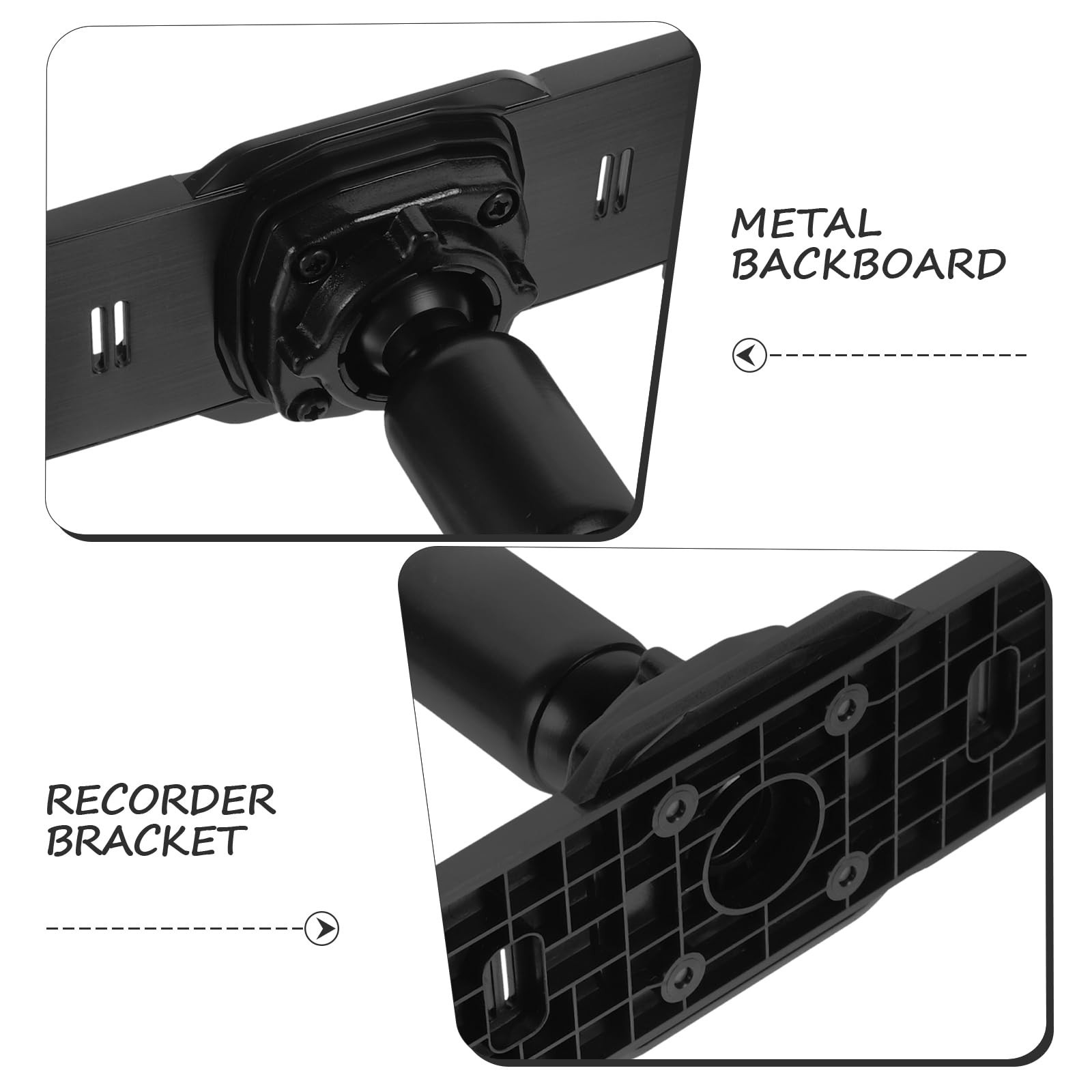 Dash Cam Mirror Mount Kit for 5.5″-12″ Rear View Cameras – Back Plate Panel