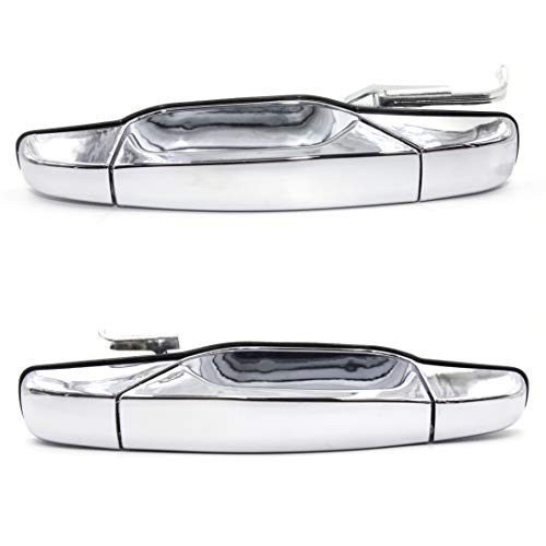 4Pcs Front Rear Exterior Chrome Door Handle Set compatible with Silverado