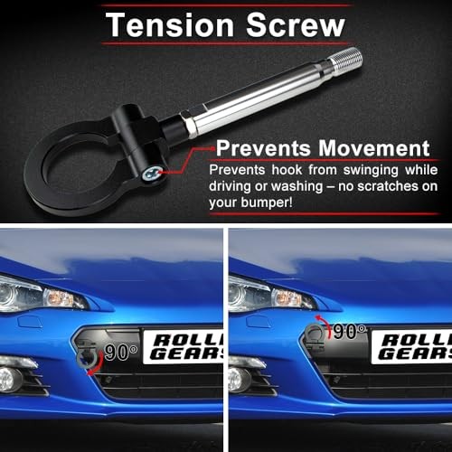 Black Racing Tow Hook for 2015–2021 WRX, 2013–2021 FR-S GT86 BRZ – Black
