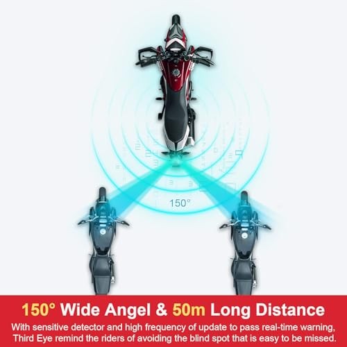 Motorcycle Dash Cam Set with Blind Spot Detection, QHD 2K Front & 1080P RC6