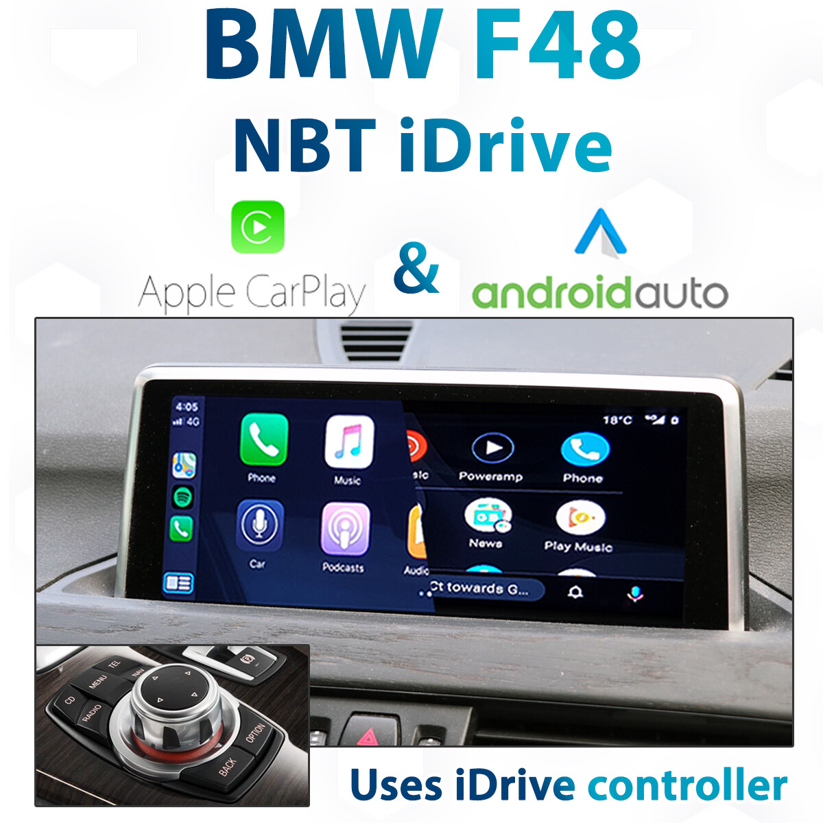 BMW F48 X1 – iDrive NBT ID4 Apple CarPlay & Android Auto Integration