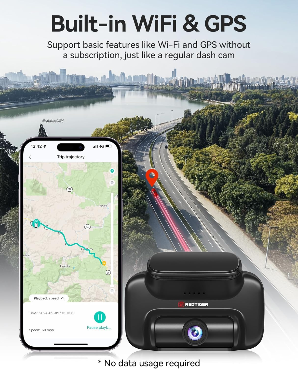 4G LTE Dash Cam Front and Rear,Remote Live Stream, 30-Day Cloud Storage, 2.5K +