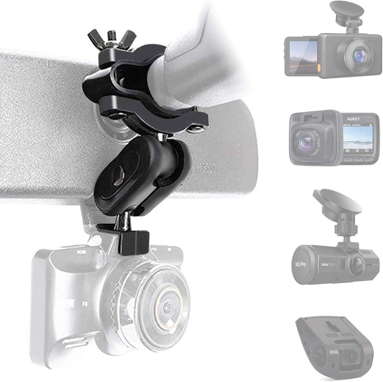 Dash Cam Mirror Mount Kit for Universal Car Rear View Universal Mirror Holder