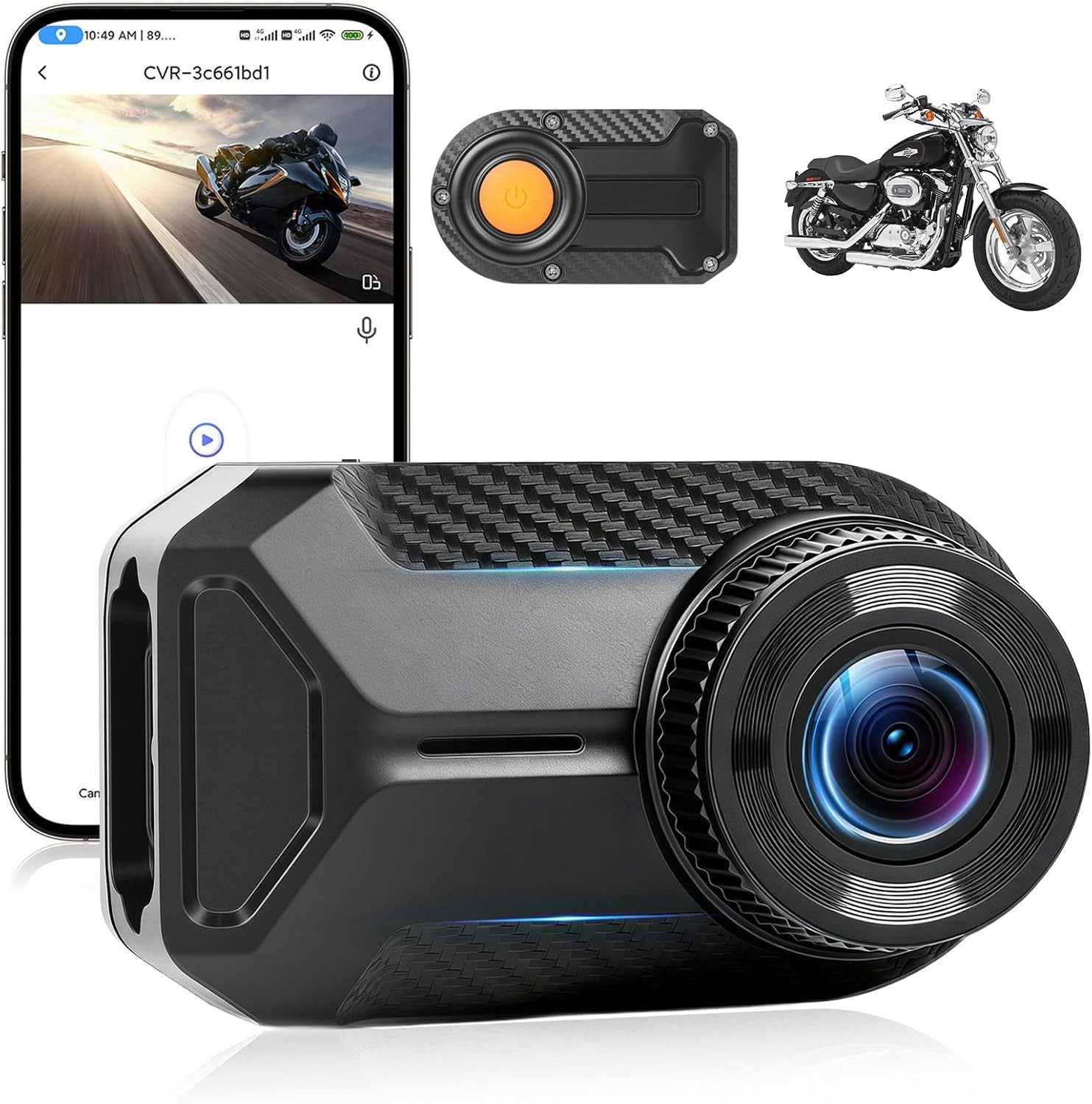 Motorcycle Dash Cam, Motorbike Camera Waterproof Motorcycle Video Driving Rec…