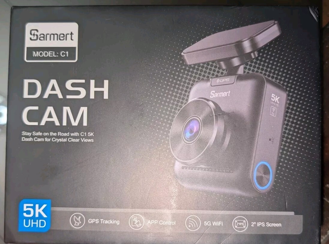 Sarmert C1 5K Dash Cam – Built-in GPS and 5G WiFi, 5K/4K/2.5K UHD Dashcam wit…