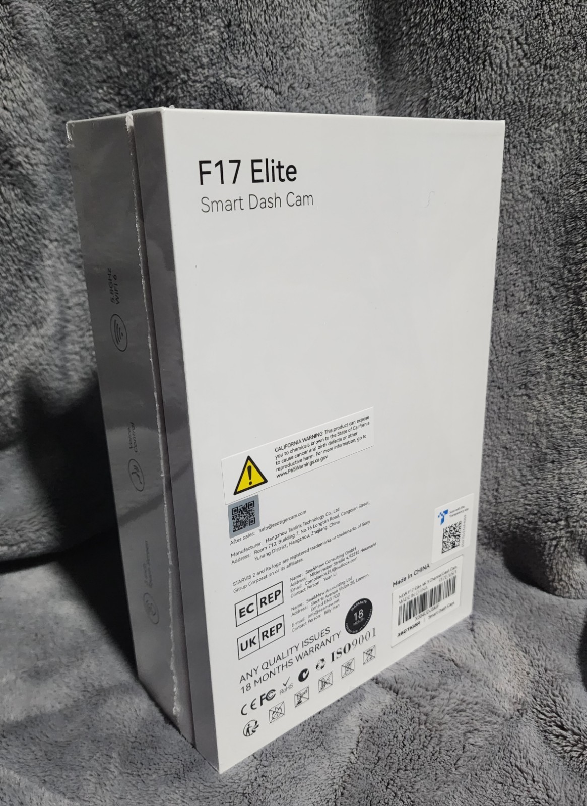 REDTIGER F17 Elite 4K Dash Cam 3 Channel, STARVIS 2 128GB Card, Full Night Color