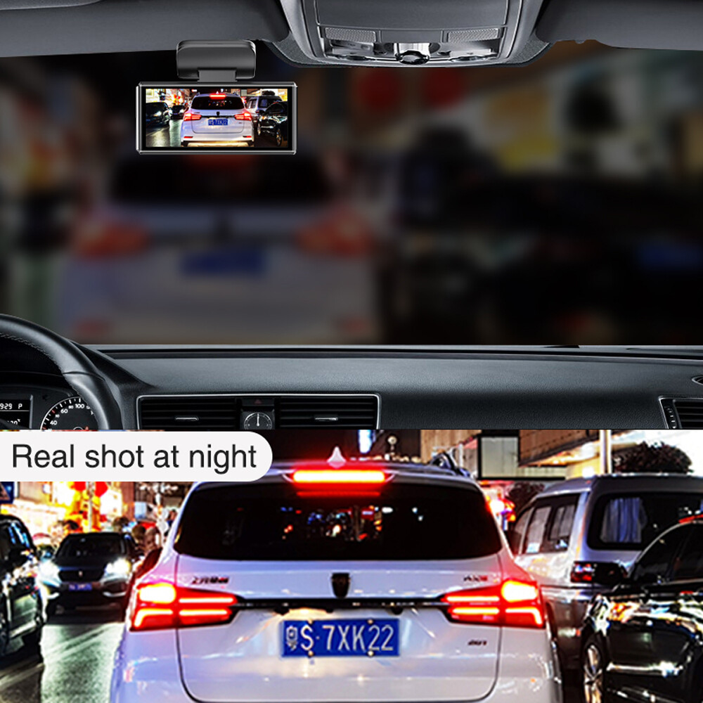 4K Car Dvr Rearview Mirror Video Recorder WiFi NightVision GPS Dual Lens Dashcam