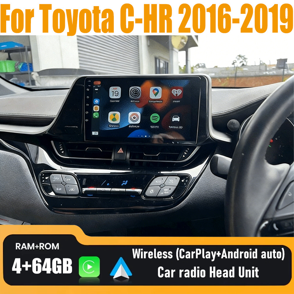 9”Wireless Carplay & Android auto Head Unit Kit Radio For Toyota C-HR 2016-2019