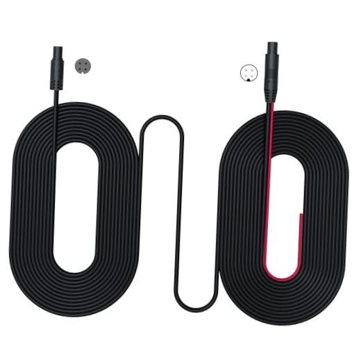 4-pin 33ft Mirror Dash Cam Rear Cam Extension Cable, Backup Camera Extension