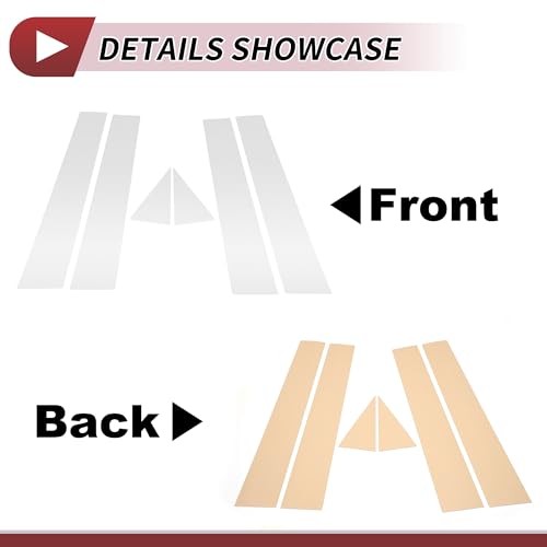6 Pcs Door Pillar Window Trim for Audi Q3 2015-2019 Front Rear Left Silver Tone