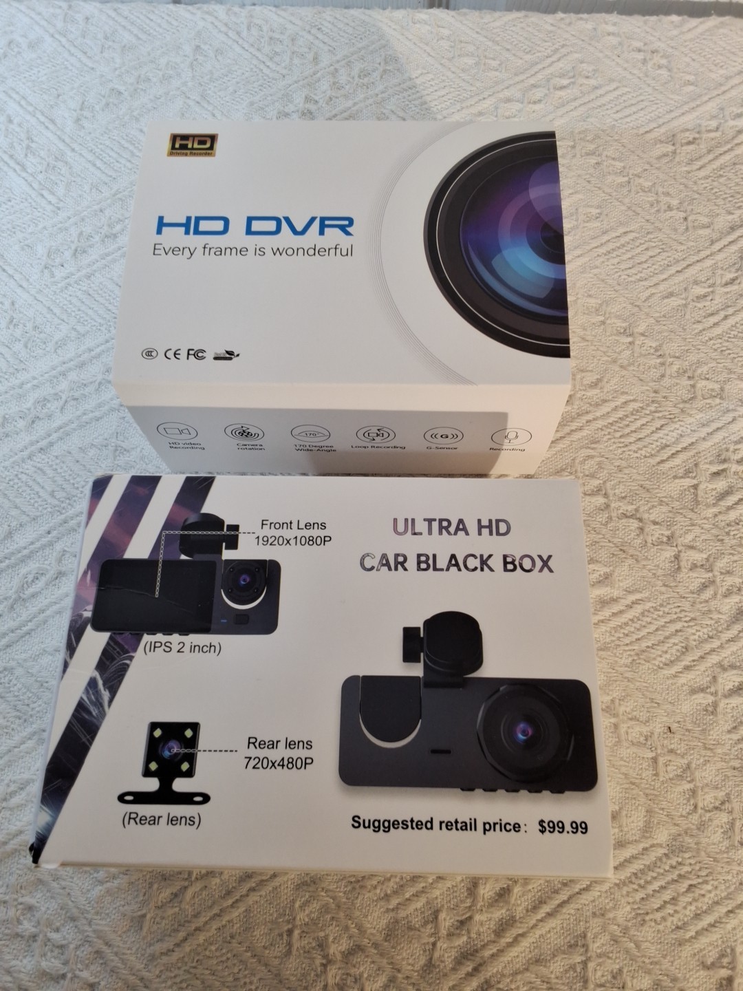 HD DVR 1080P – Dash Cam Video Recorder Front And Rear Price Is For 1 Box